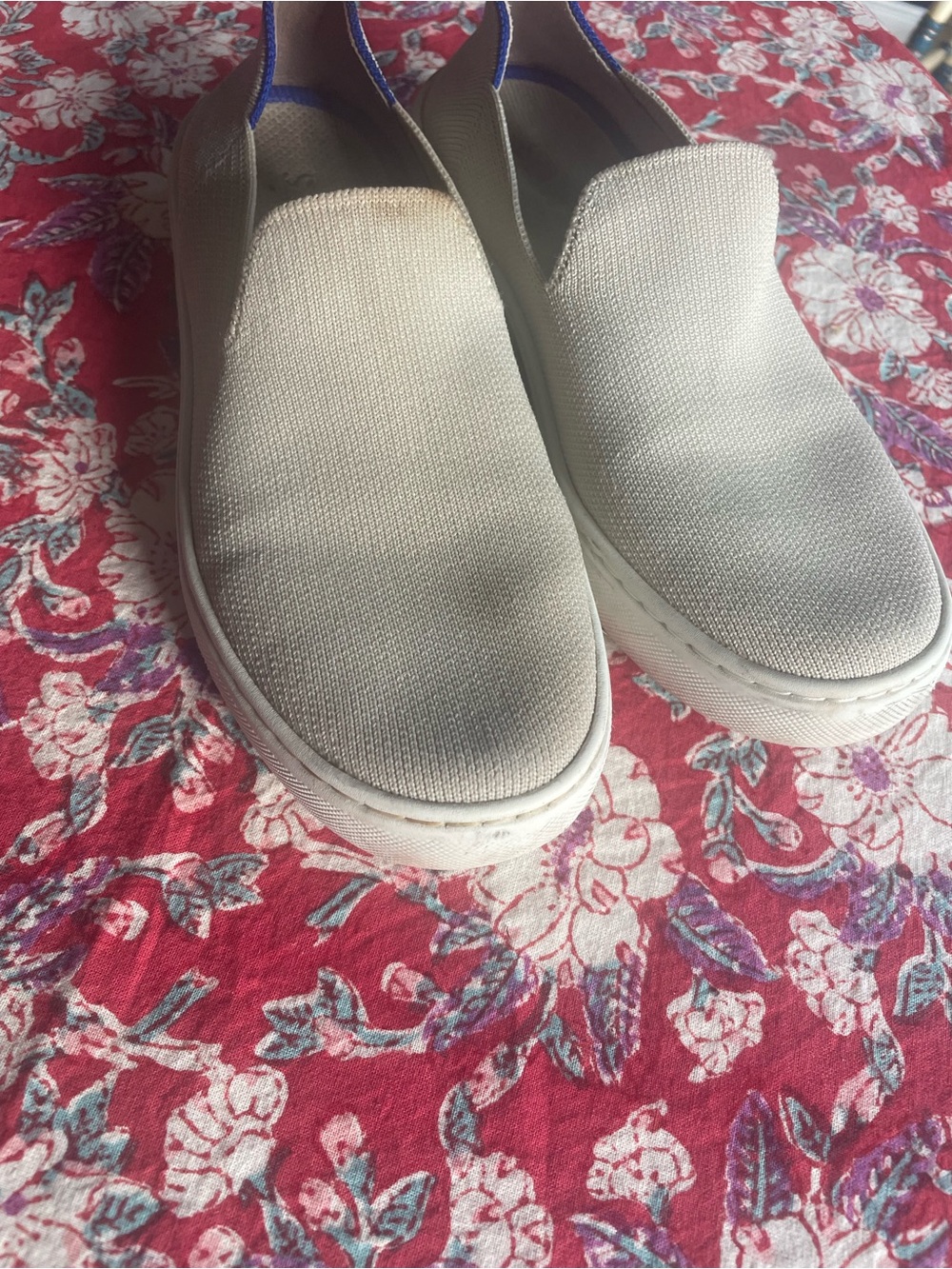 Rothy’s women’s 6 neutral  Slip-On Canvas Casual Shoes in Light Beige